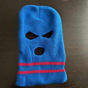 NEW Mens Free Authority Stocking Cap Winter Face Mask Blue Red